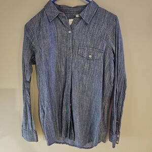 Forever 21 Blue Button-Down Shirt